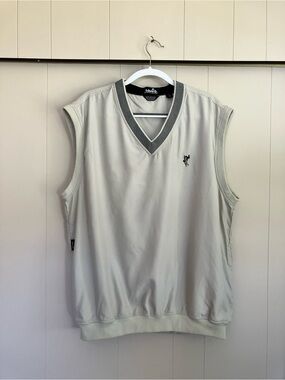 Ashworth Light Gray V-Neck Golf Vest Water Repellent size XL